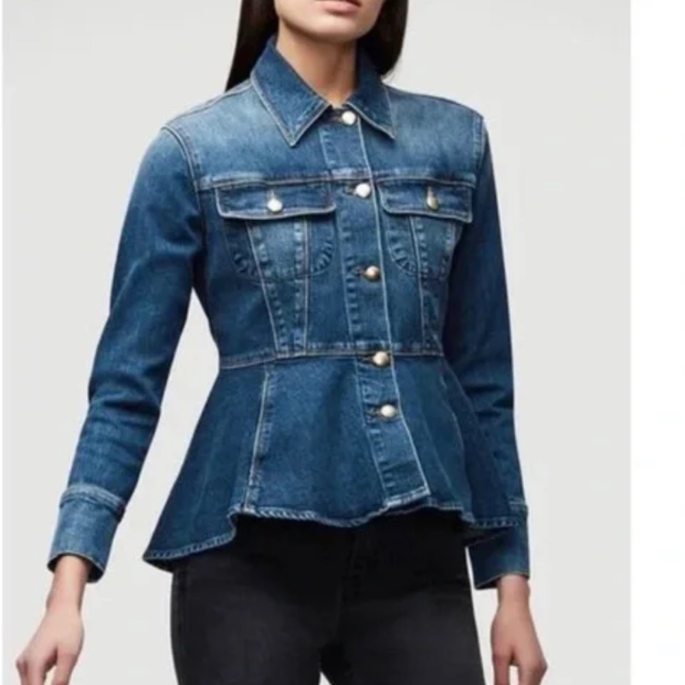 Frame Peplum Jean Jacket